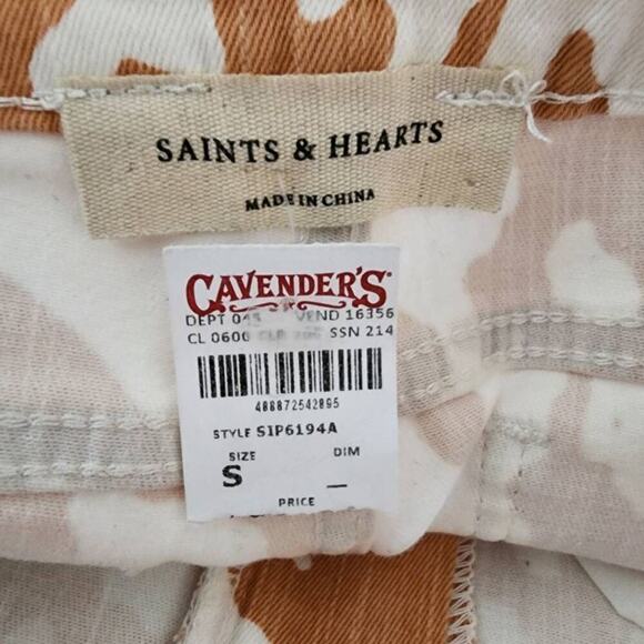 Saints & Hearts Women Jeans, Cow Print High Rise Flare Bell Bottom Jeans, S - Picture 2 of 11